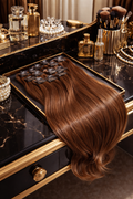 Extensions de cheveux à clipser invisibles Marron couleur 6