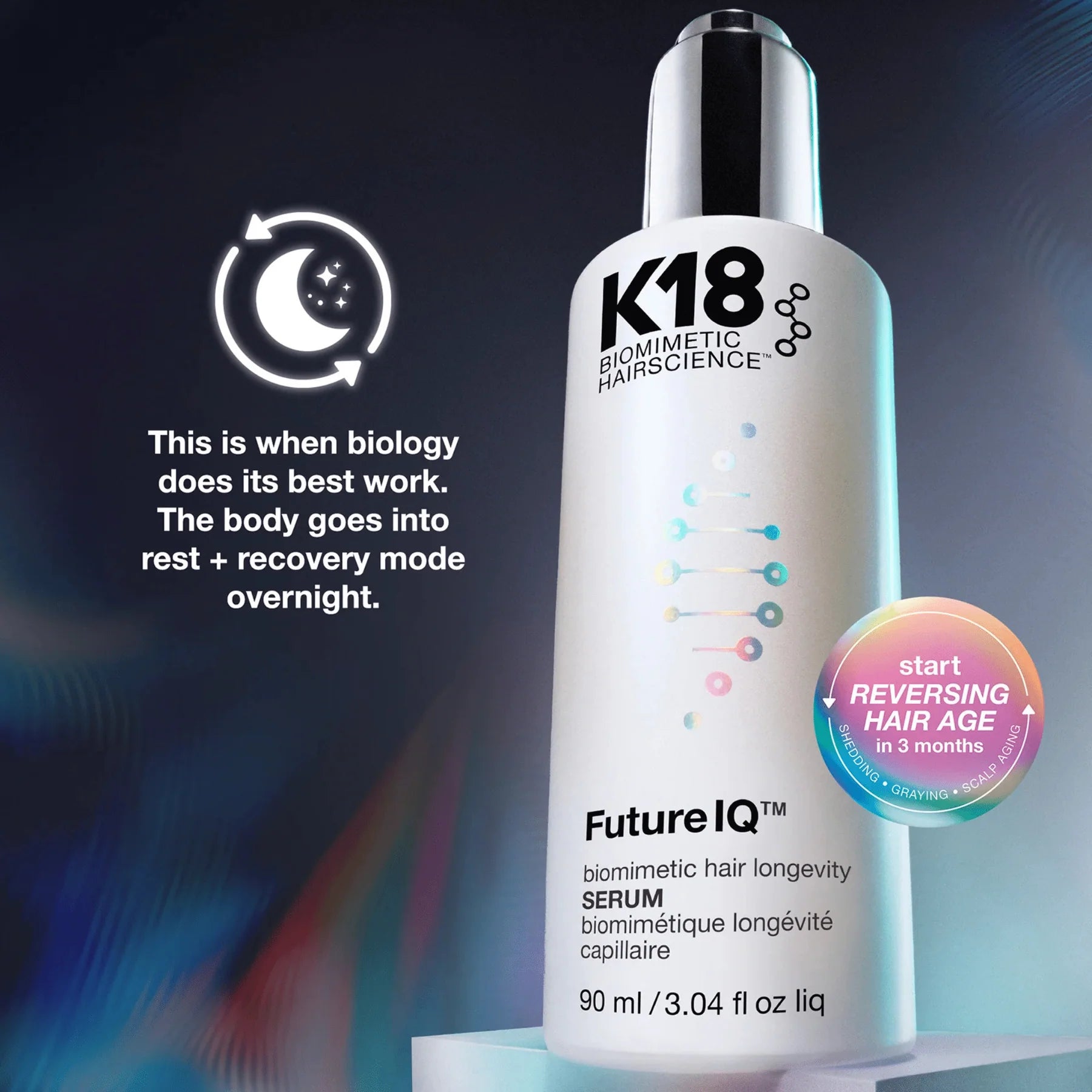 K18. SÉRUM BIOMIMÉTIQUE LONGÉVITÉ CAPILLAIRE FUTURE IQ - 90 ML