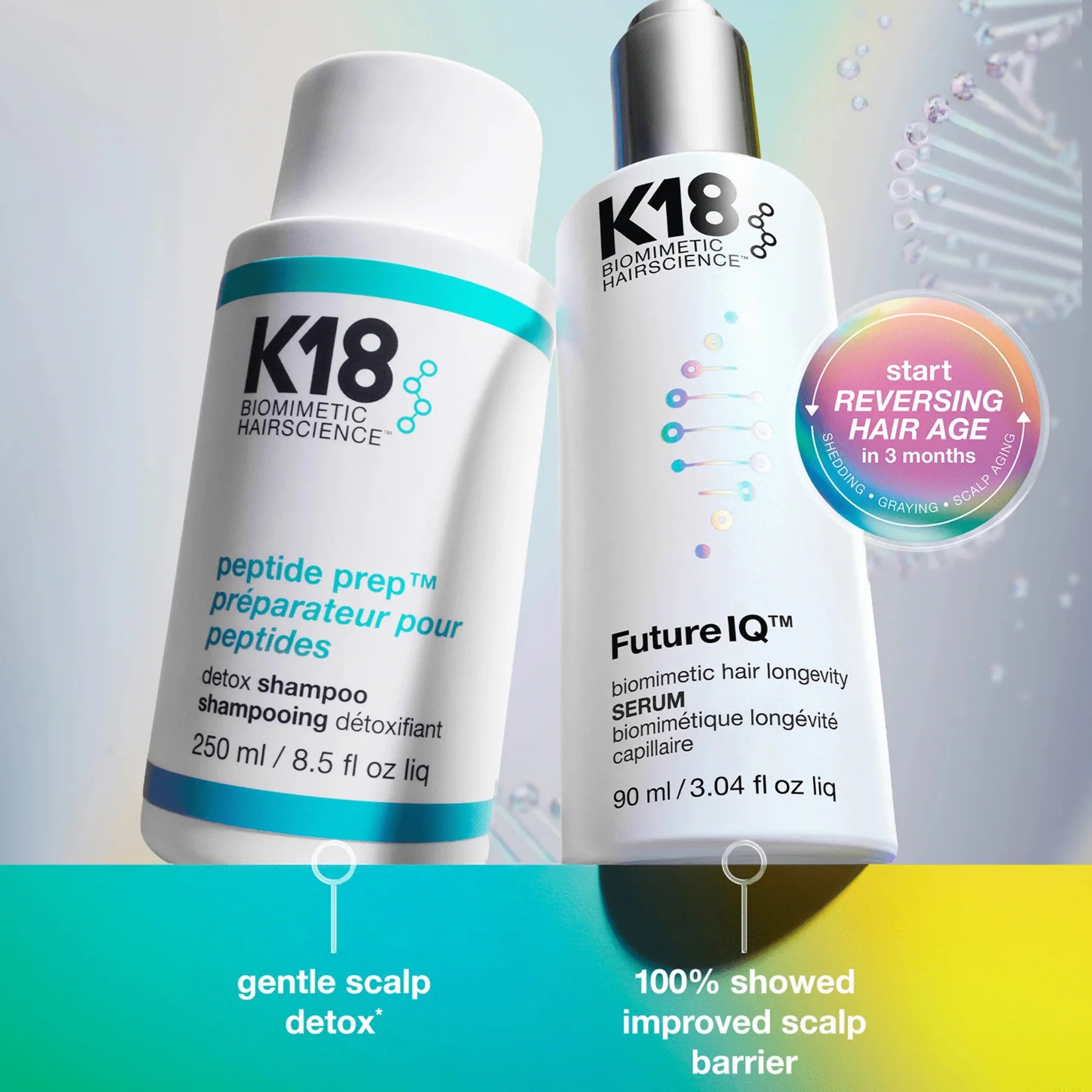 K18. SÉRUM BIOMIMÉTIQUE LONGÉVITÉ CAPILLAIRE FUTURE IQ - 90 ML