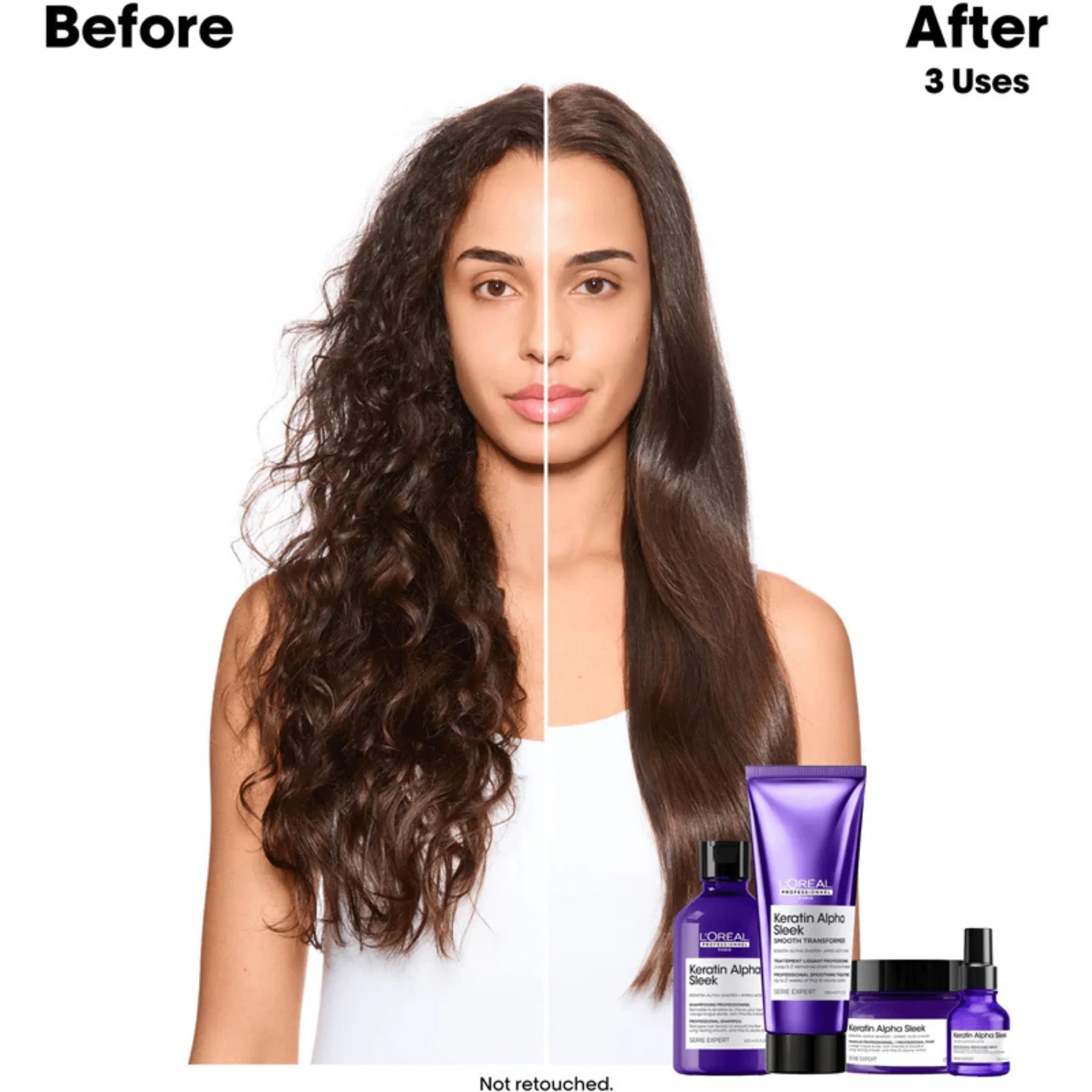 L'ORÉAL. SÉRIE EXPERT TRAITEMENT LISSANT KERATIN ALPHA SLEEK - 200 ML