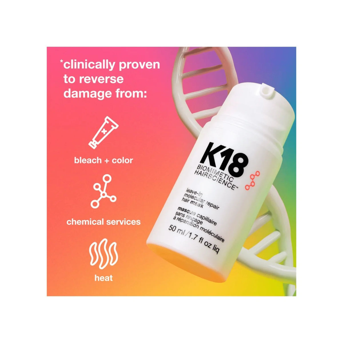 K18 Duo Réparation & Fraîcheur – Masque Molecular Repair + AirWash™