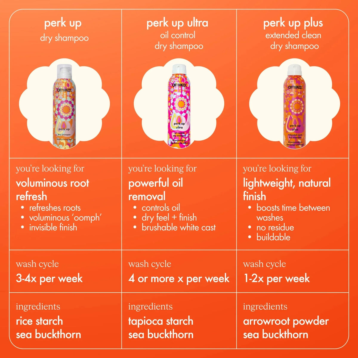 Amika Perk Up – Shampooing Sec Format Économique 339 ml
