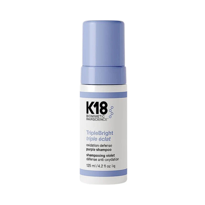K18 Shampoing Violet TripleBright Oxidation Defense | Anti-reflets jaunes &amp; protection blonde