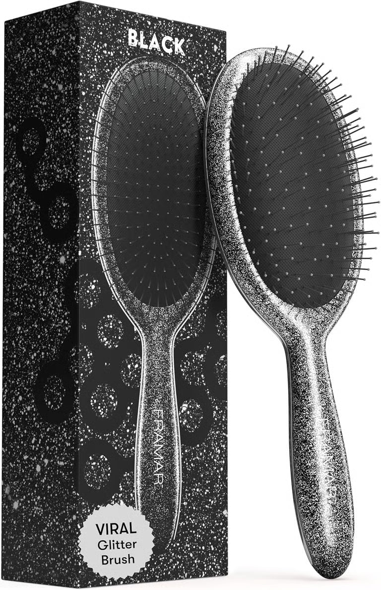 Brosse à cheveux Framar Black Viral Glitter