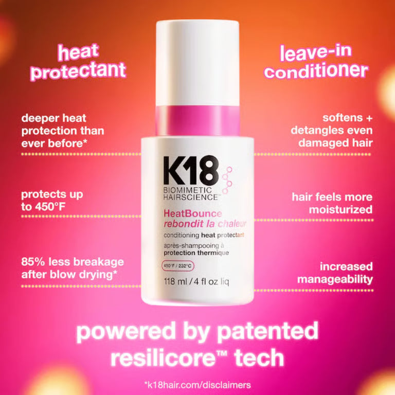 K18. REVITALISANT SANS-RINÇAGE À PROTECTION THERMIQUE HEAT BOUNCE - 118 ML