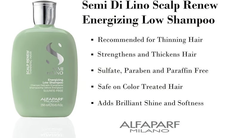 Shampooing énergisant à faible teneur en sulfates Semi Di Lino