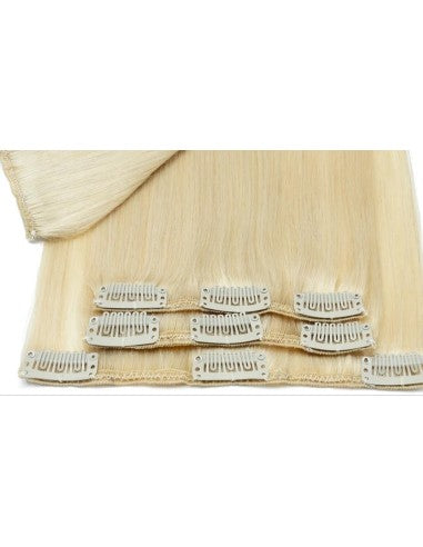 Extensions à clips Blond 613 100% naturel