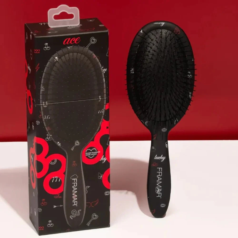Brosse à démêler pneumatique ovale "Get Lucky" - Ace