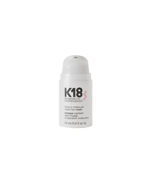 Masque K18 sans rinçage réparation moléculaire Hair Mask 15 ml | Traitement capillaire professionnel
