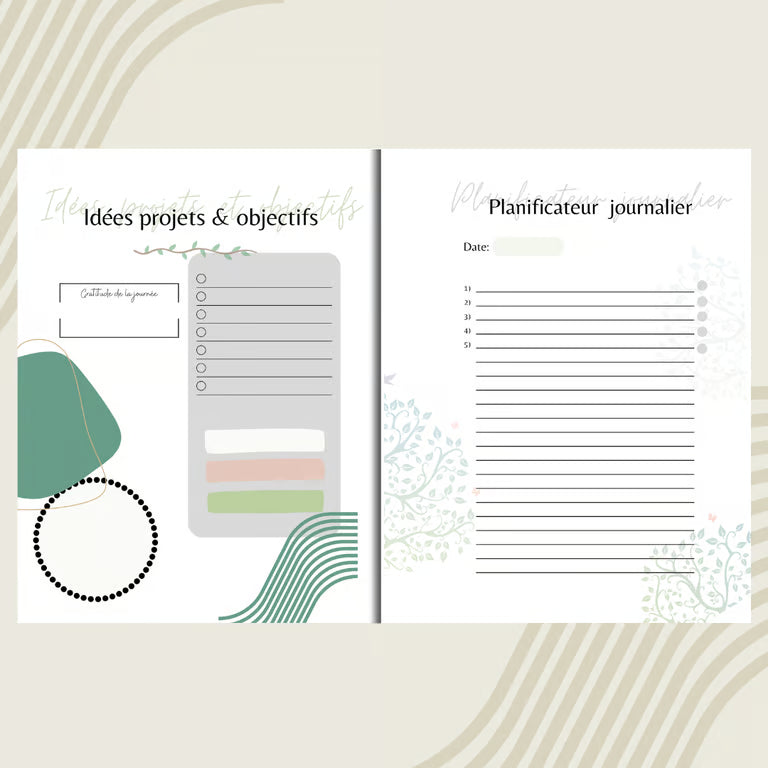 Mon planificateur vers mon succès (Trimestriel): un agenda hebdomadaire et quotidien pour faciliter vos tâches journalières